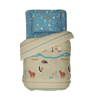 Lenjerie de pat pentru copii INDIAN VILLAGE 100% Bumbac ranforce  3 piese