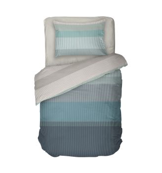 Lenjeria de pat NEPTUN TURQUOISE 100% bumbac ranforce 3 piese