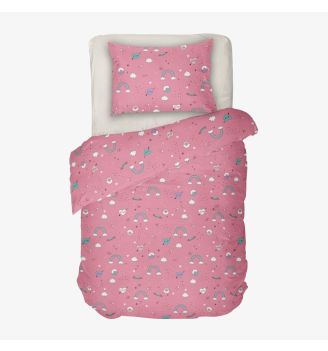 Lenjerie de pat pentru copii UNICORN 2  Bumbac Ranforce 100% 3 piese