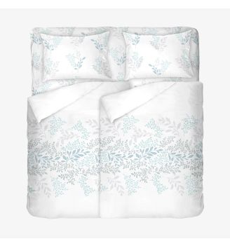 Lenjerie de pat VICTORIA WHITE 100% bumbac ranforce 5 piese