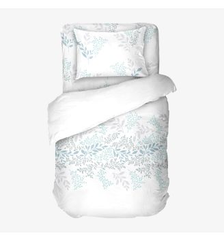 Lenjerie de pat VICTORIA WHITE 100% bumbac ranforce 3 piese