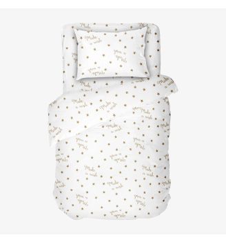 Lenjerie de pat pentru copii MAKE A WISH 2 100%  Bumbac Ranforce 3 piese
