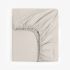 Cearsaf de pat cu elastic GRI DESCHIS PERCALE 140/200/30 cm 